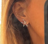 18K White Gold and Moonstone Ear Climbers- made to order