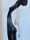 Handmade ruby chain with medallion