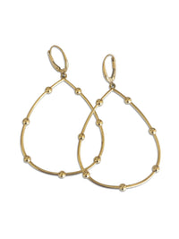 Solid gold ball Hoops