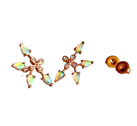 Truly Unique Opal Hoop Earrings