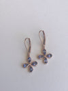 Tanzanite flower earrings set in rose gold- Can be Customized!