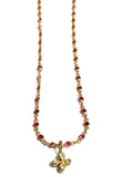 Handmade ruby chain with medallion