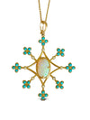 NEW! One-of-a-Kind Opal pendant necklace with seed pearls