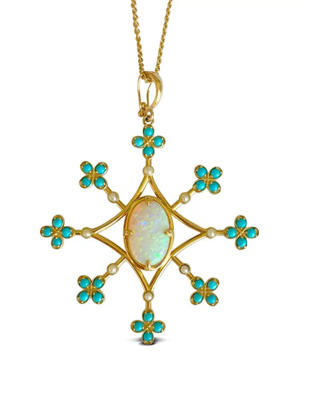 Turquoise Nugget Chain- New In